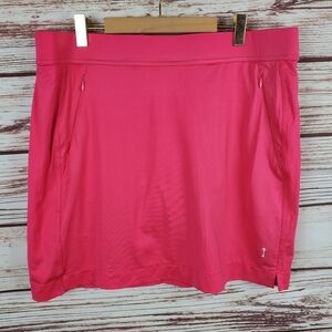 Belyn Key Womens Large Pink Essential Golf Skort Skirt Short